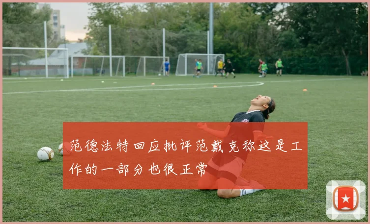 范德法特回应批评范戴克称这是工作的一部分也很正常